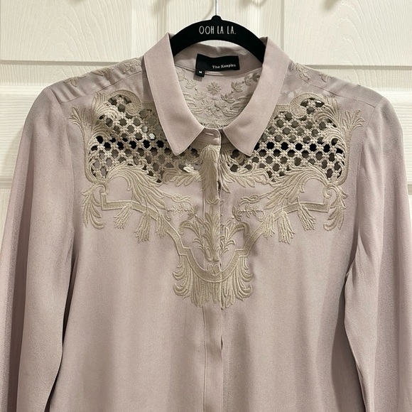 The Kooples Floral Embroidered Long Sleeve Blouse - Picture 3 of 16